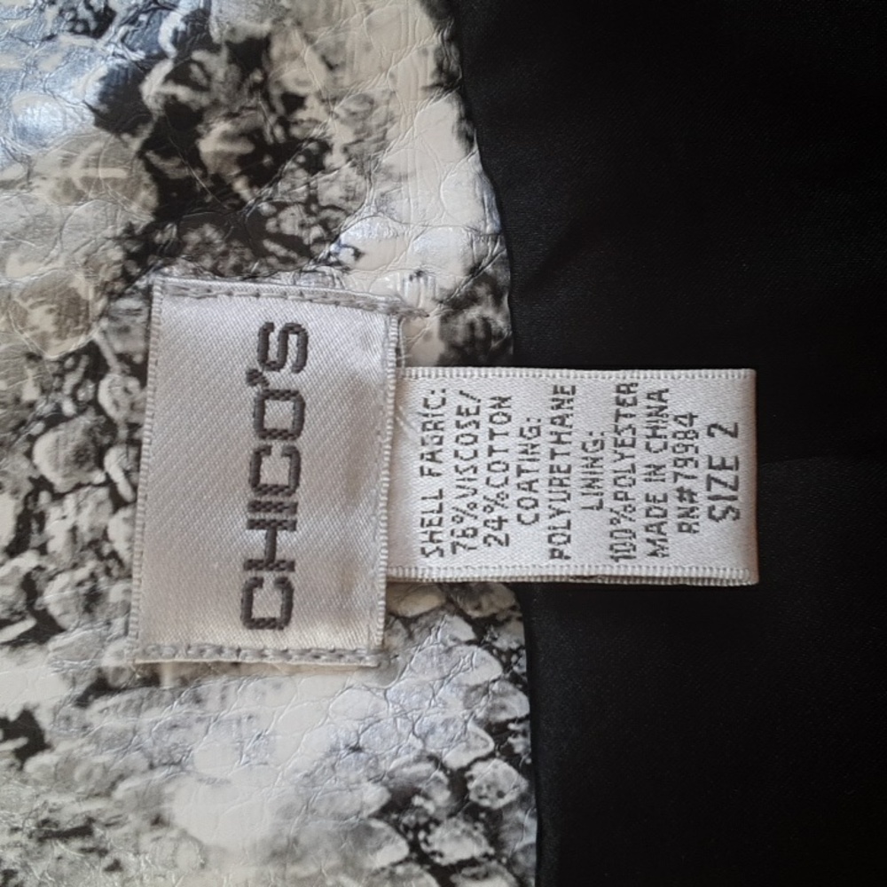 Chico's faux leather vest SZ 2 (L) - Picture 7 of 9